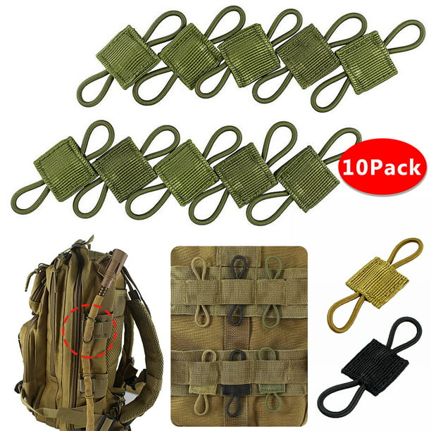 4PCS MOLLE Elastic Ribbon Buckle Tactical Binding Retainer For PTT Antenna St MN